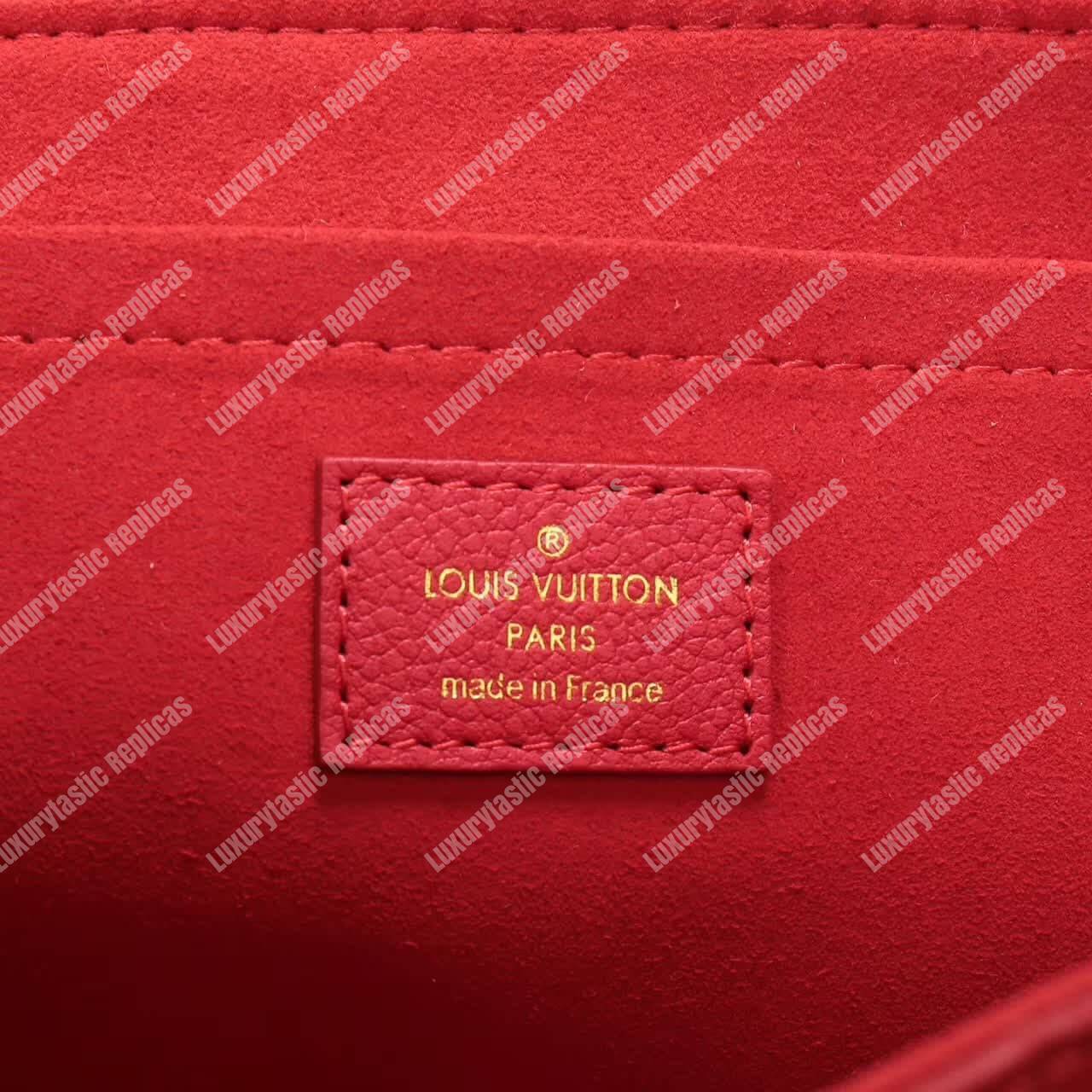 LV Saint Sulpice PM Monogram Empreinte Leather Cerise