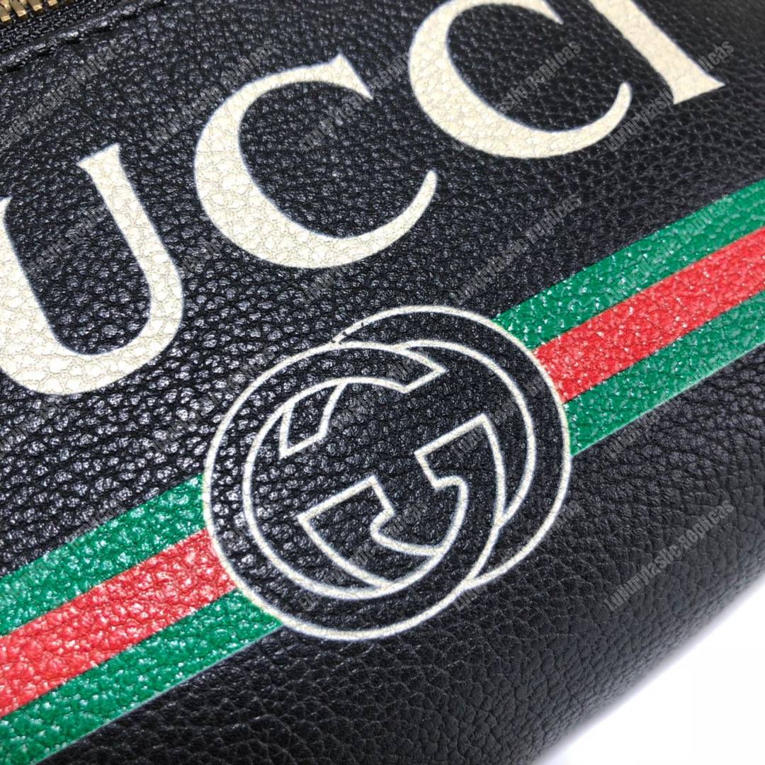 G*u*i print small belt bag black