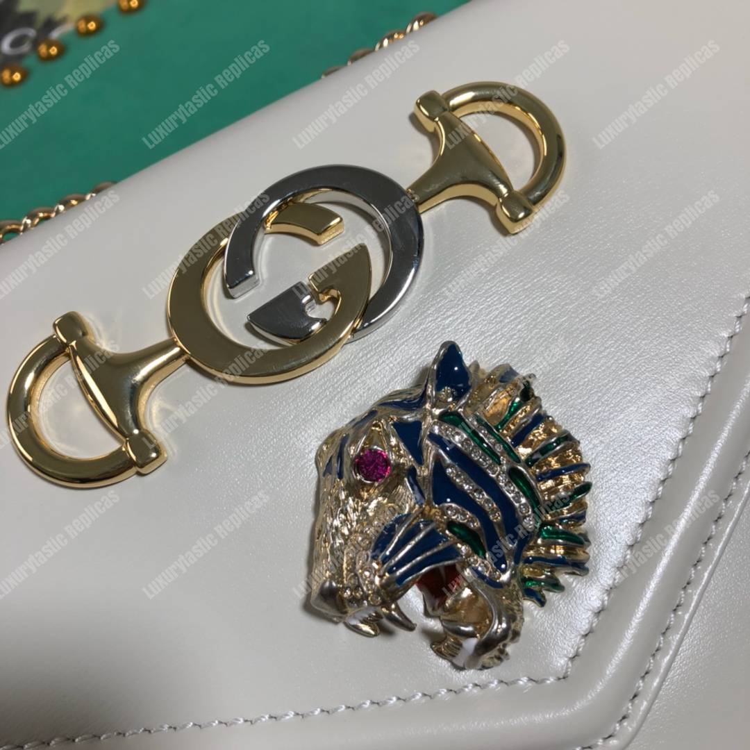 G*u*i rajah medium shoulder bag white