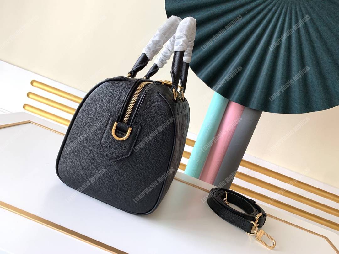 LV Speedy Bandouliere 25 Monogram Empreinte Leather Noir