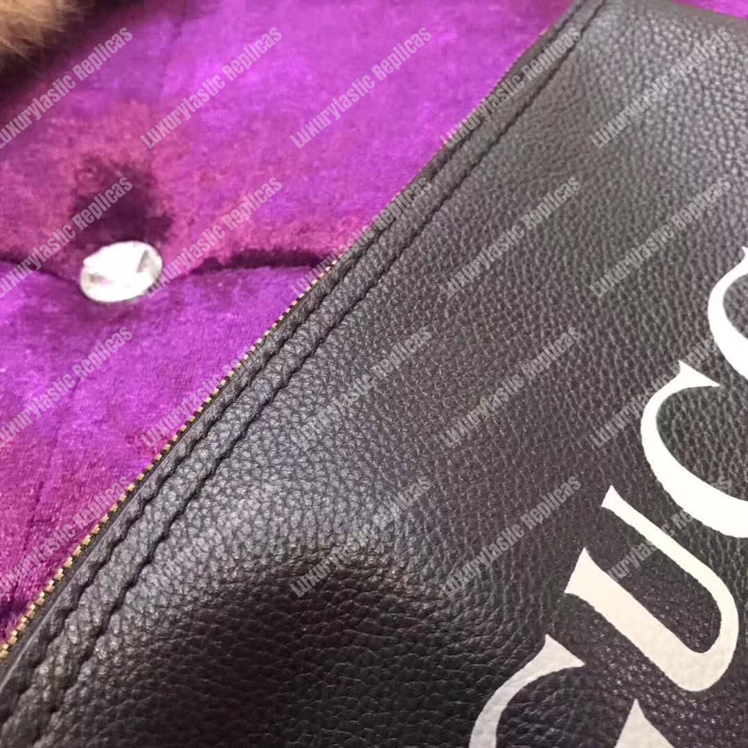 G*u*i print leather small portfolio black