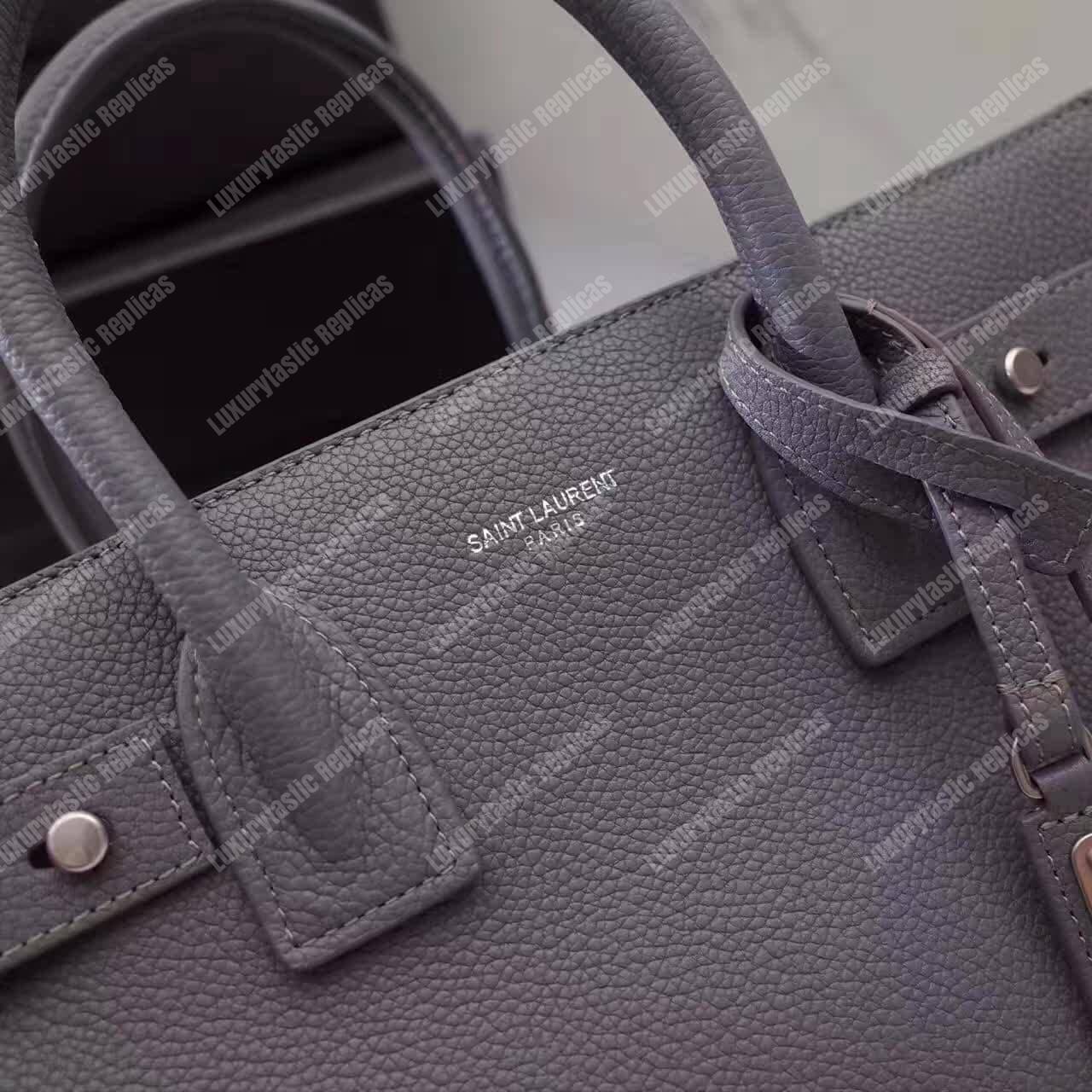 Saint Laurent Sac De Jour Baby Grained Leather Grey