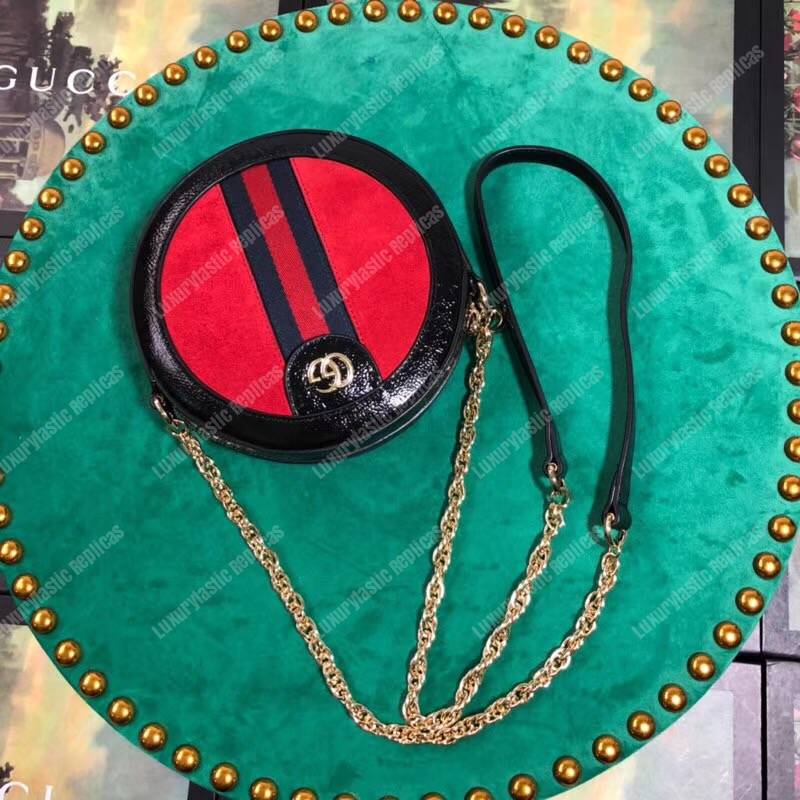 G*u*i ophidia mini round shoulder bag red