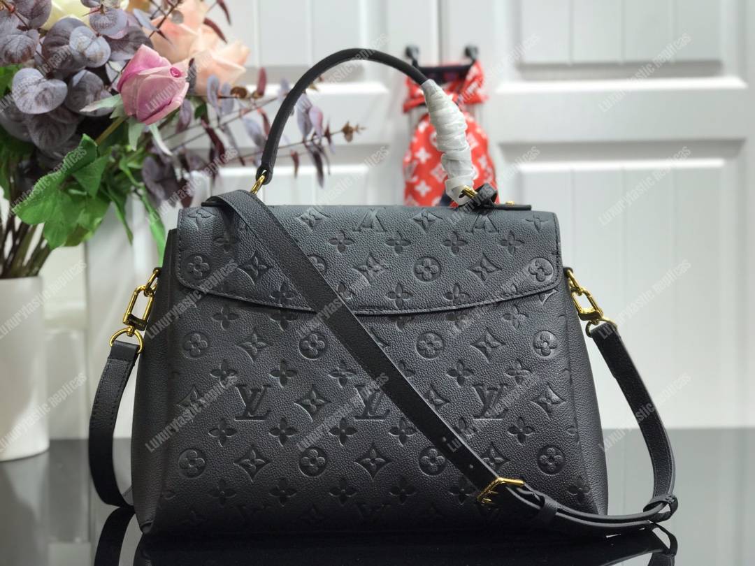 LV Georges MM Monogram Empreinte Leather Black