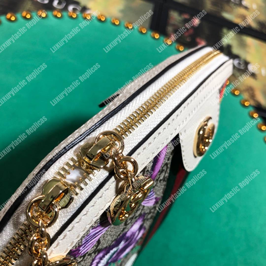 G*u*i ophidia gg flora small shoulder bag gg sup*e white