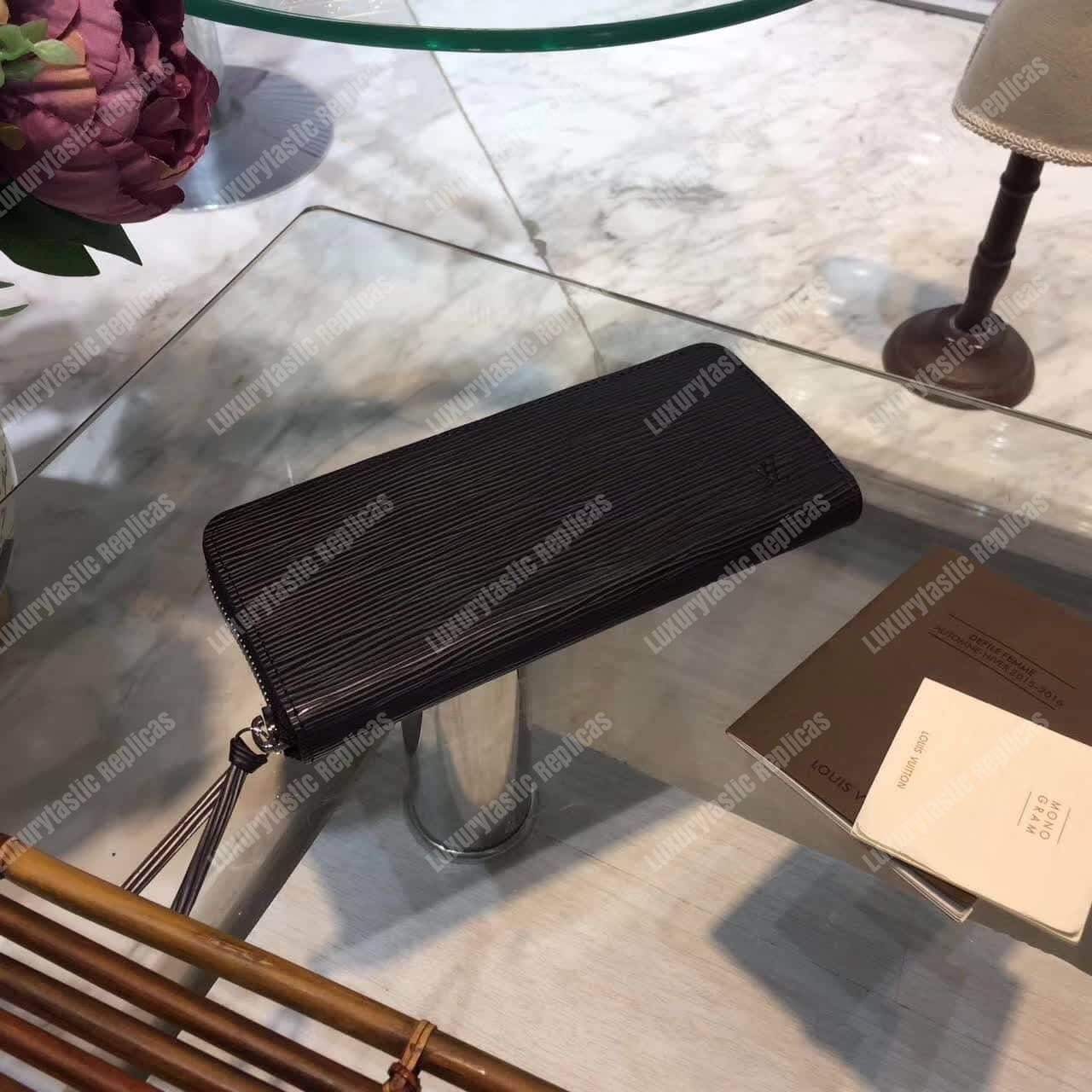 LV Clemence Wallet Epi Leather Noir