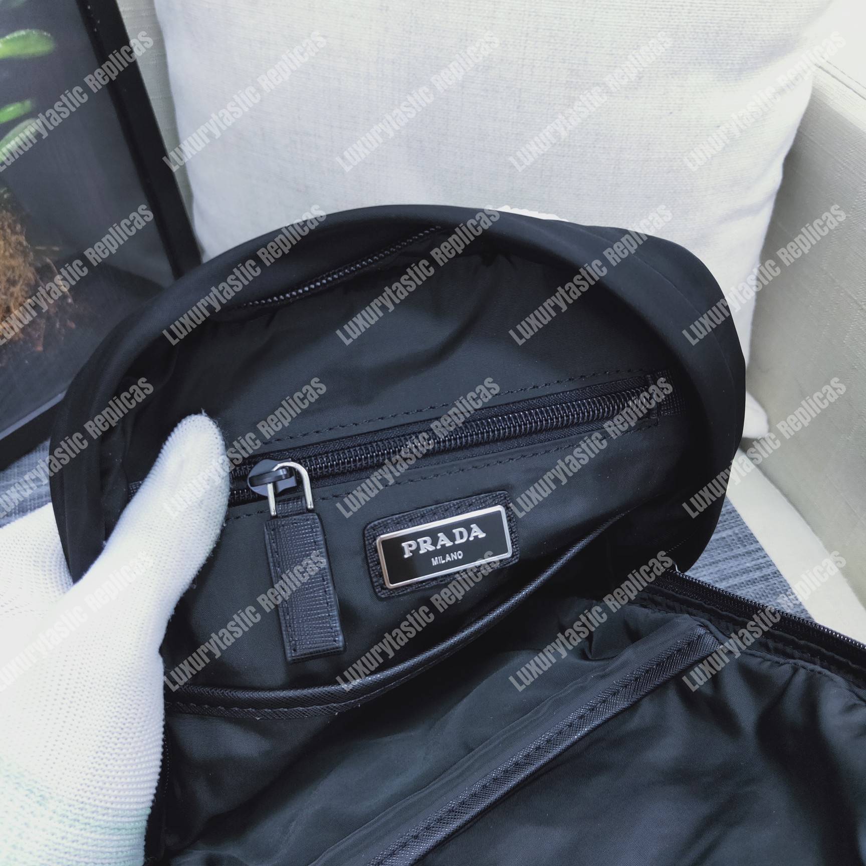 Pra*a fabric backpack black