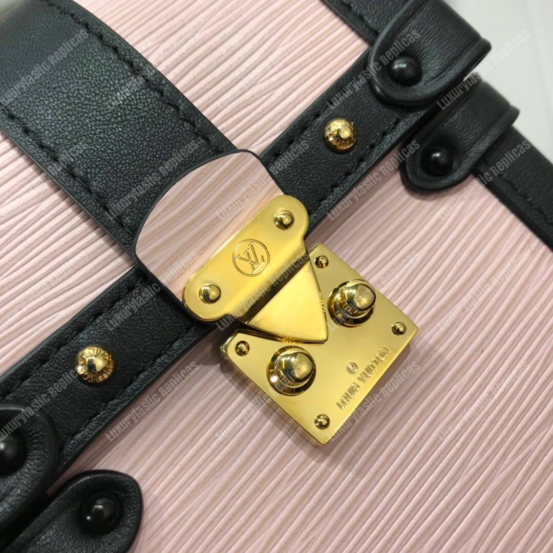 LV Pochette Verticale Trunk Epi Leather Rose Ballerine