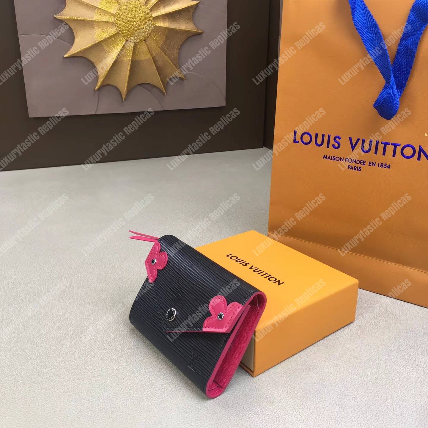 LV Victorine Wallet Epi Leather Black