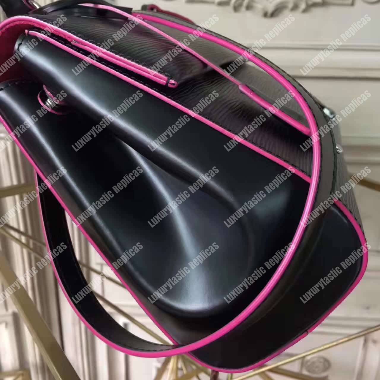 LV Cluny BB Bag Epi Leather Noir Rose