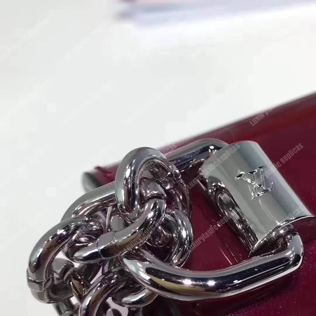 LV Twist PM Monogram Vernis Leather Magenta