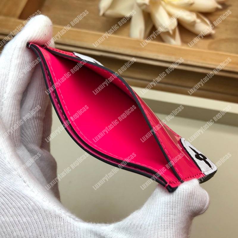 LV Venice Card Holder Patent Leather Monogram Berlingot Pink