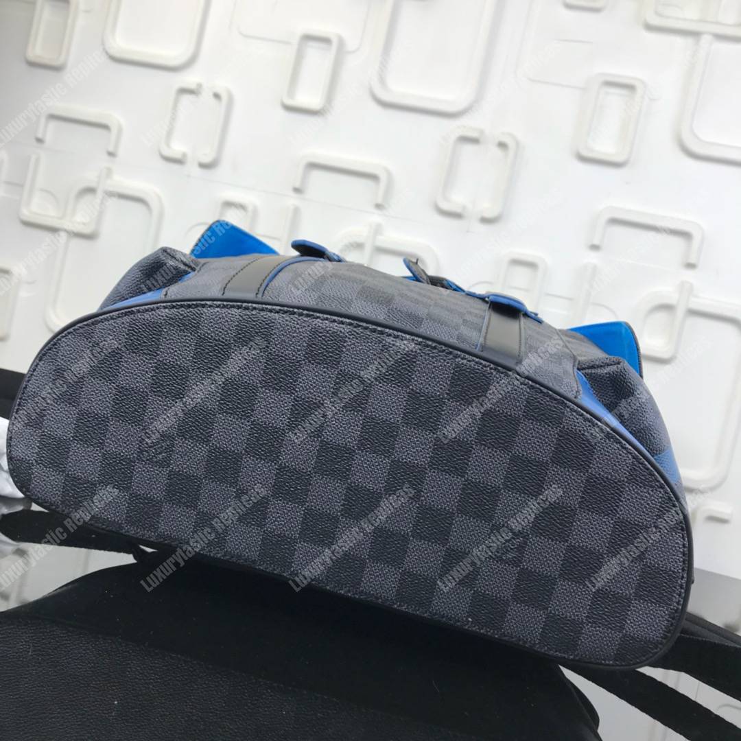 LV Christopher PM Damier Graphite Canvas Bleu