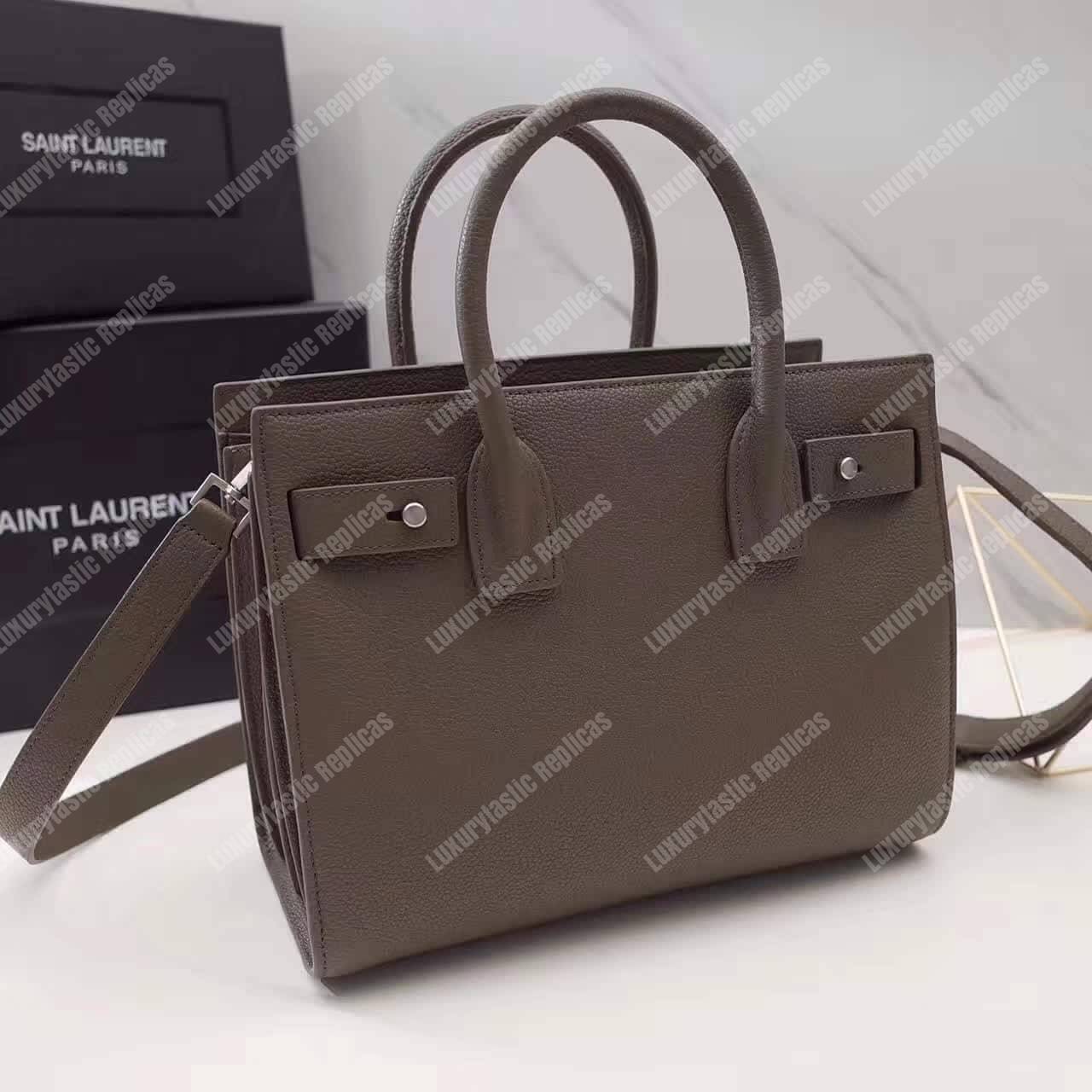 Saint Laurent Sac De Jour Baby Grained Leather Brown