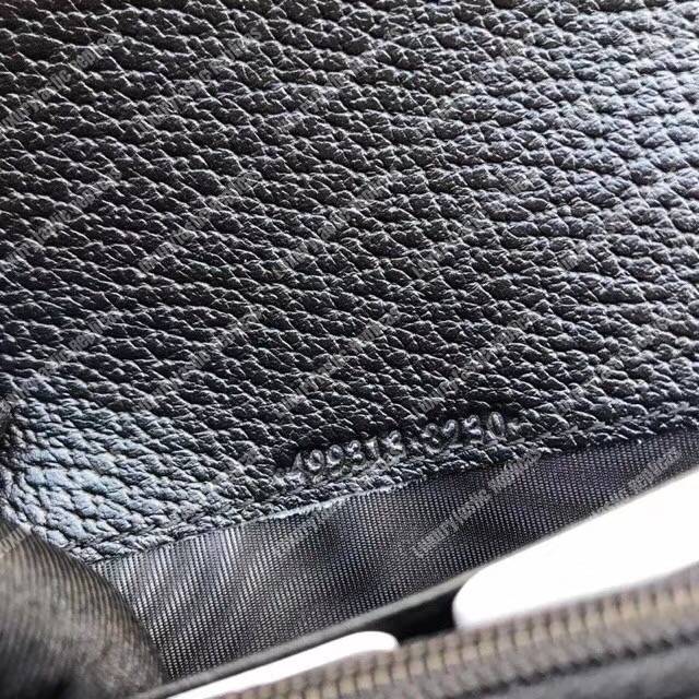 G*u*i embroidered leather continental wallet black