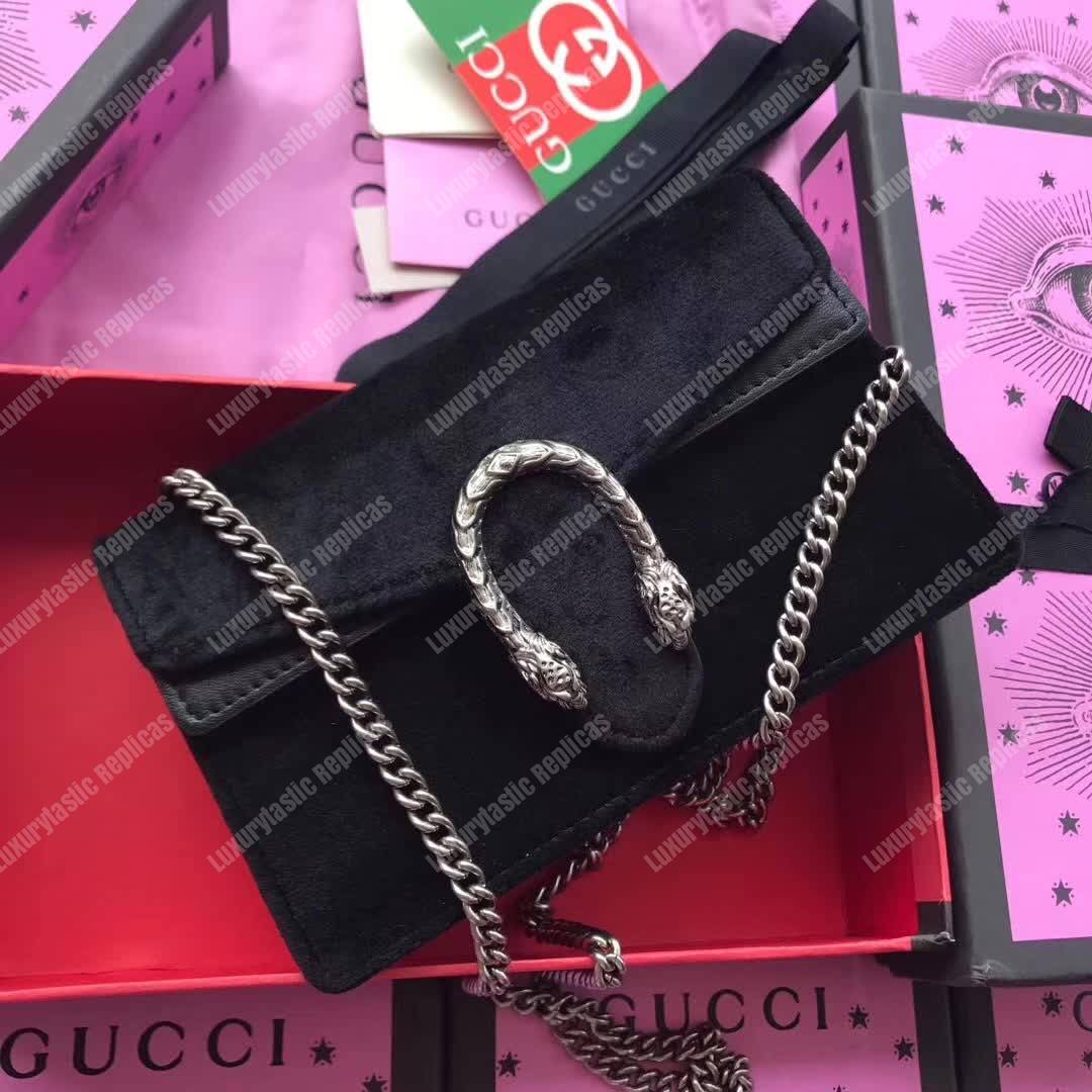 G*u*i dionysus suede super mini bag black