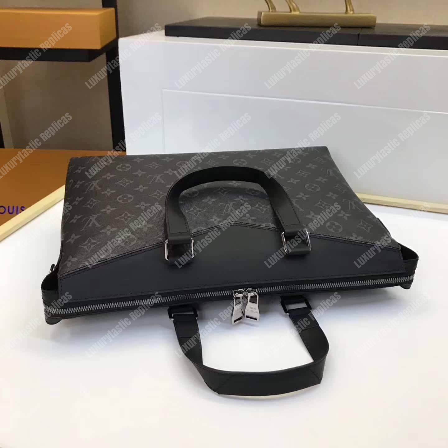 LV Briefcase Explorer Monogram Eclipse Canvas