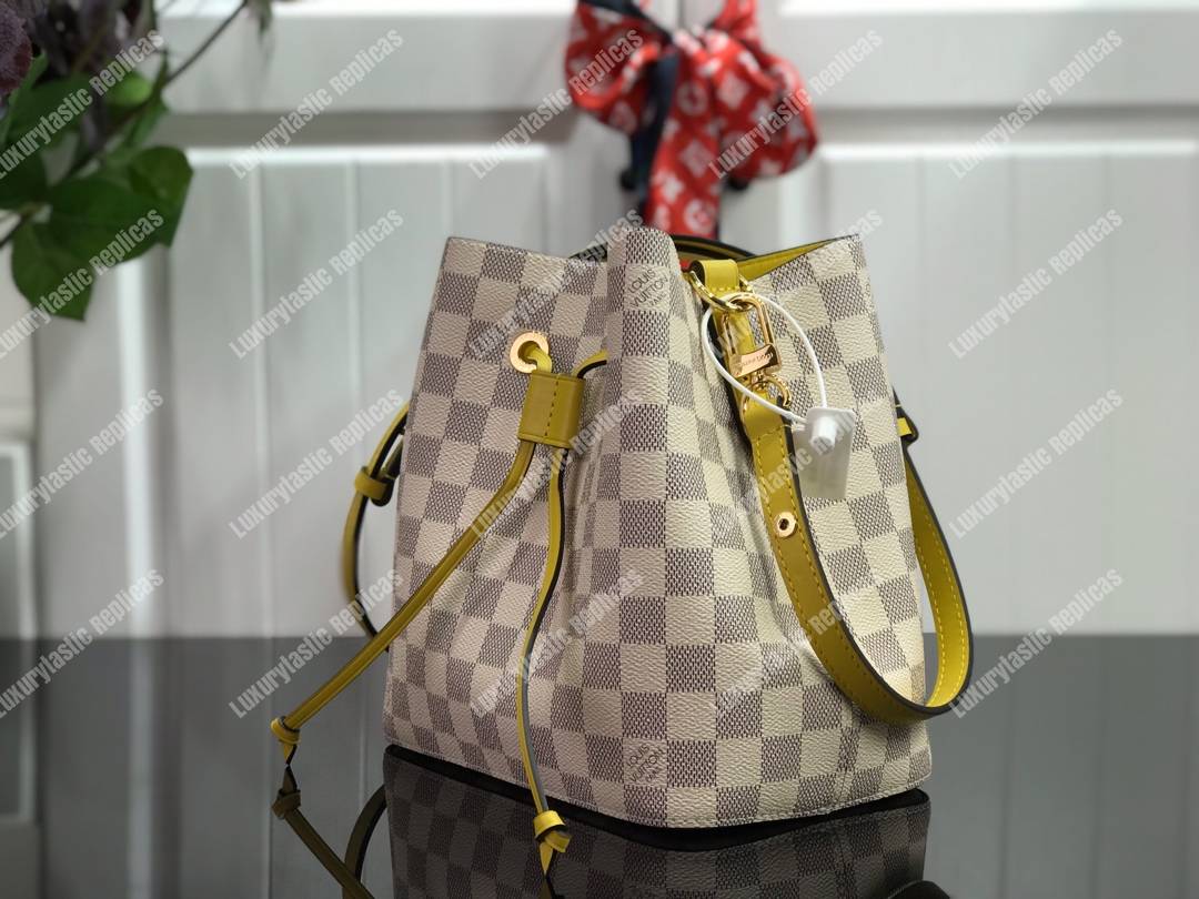 LV Noé BB Damier Azur Canvas Pineapple
