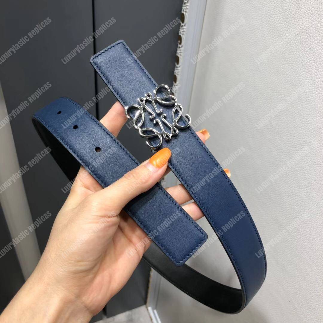 Loewe Anagram Belt 3.2Cm Dark Blue