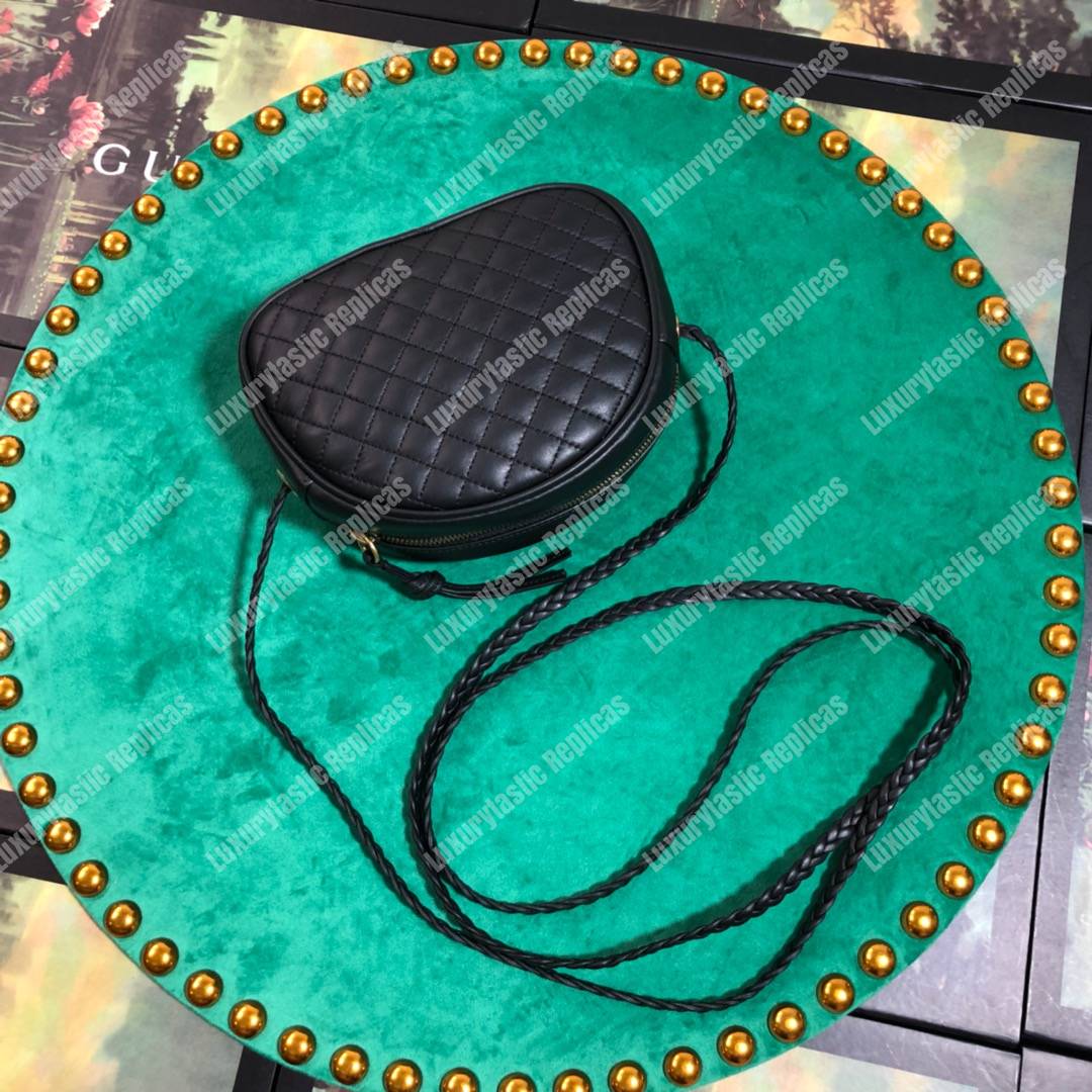 G*u*i laminated leather mini bag black