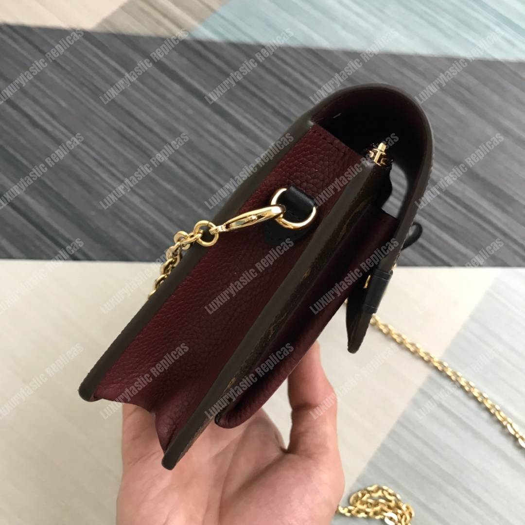 LV Vavin Chain Wallet Monogram Bordeaux Noir