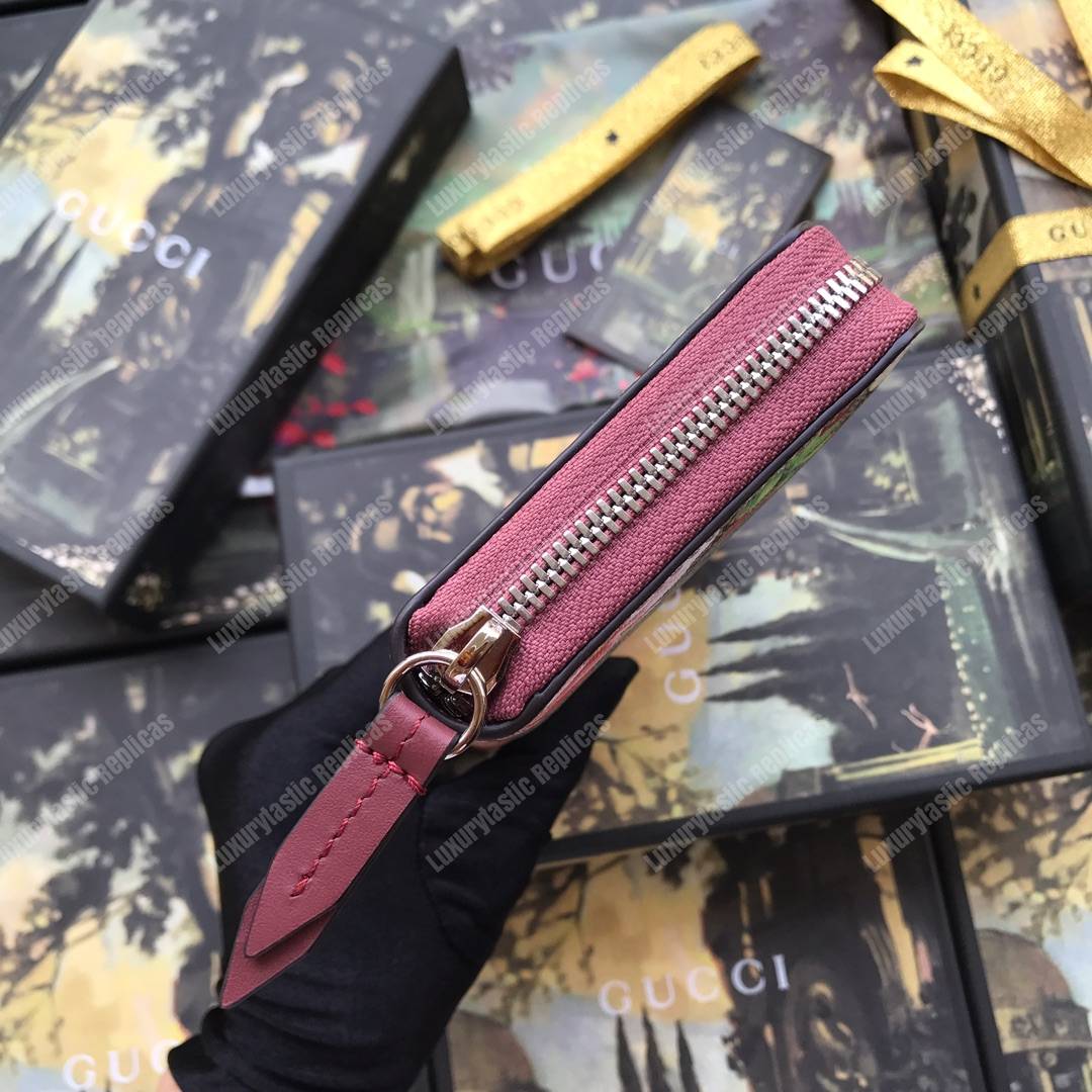 G*u*i gg blooms sup*e zip around wallet antique pink