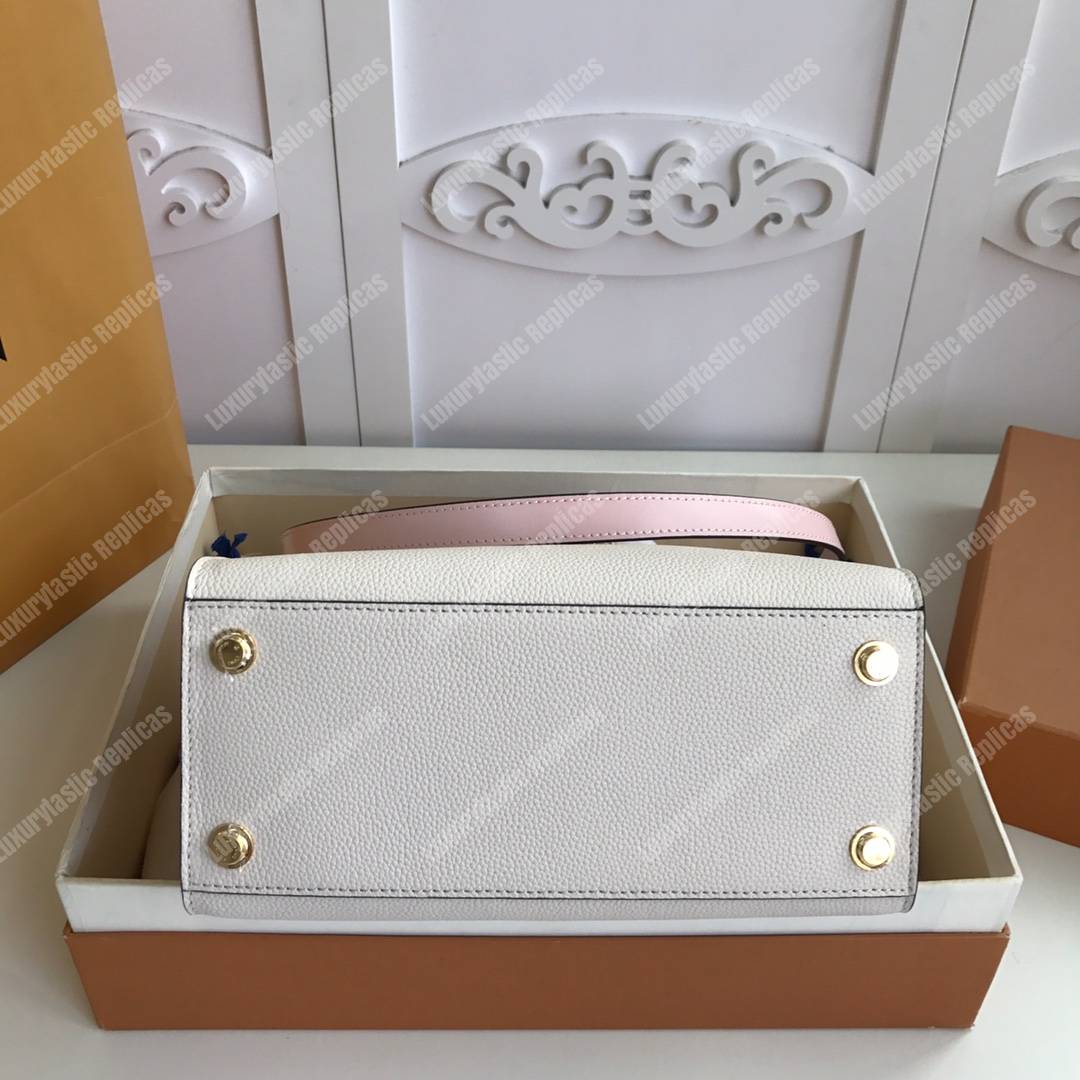 LV City Steamer PM Autres Cuirs Gris Antartica Navy Blue Rose Doux Pink