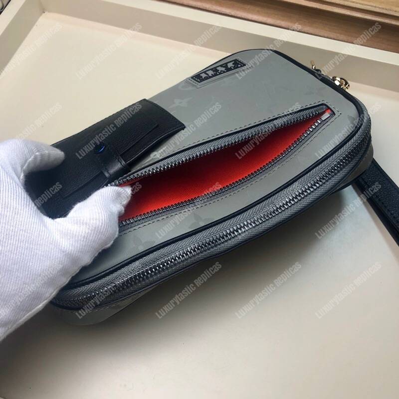 LV Alpha Clutch Monogram Satellite