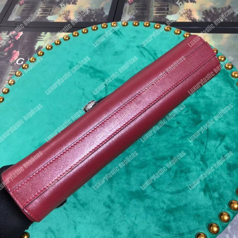 G*u*i medium leather shoulder bag red