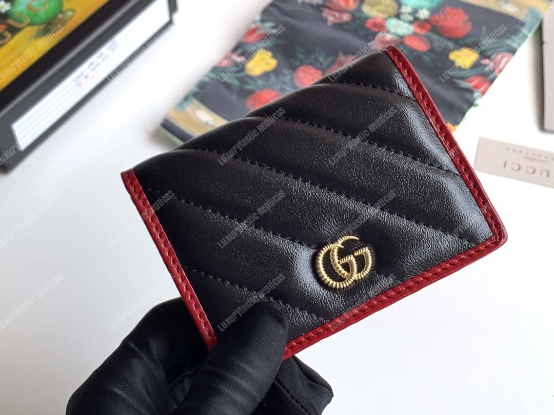 G*u*i gg marmont card case wallet black