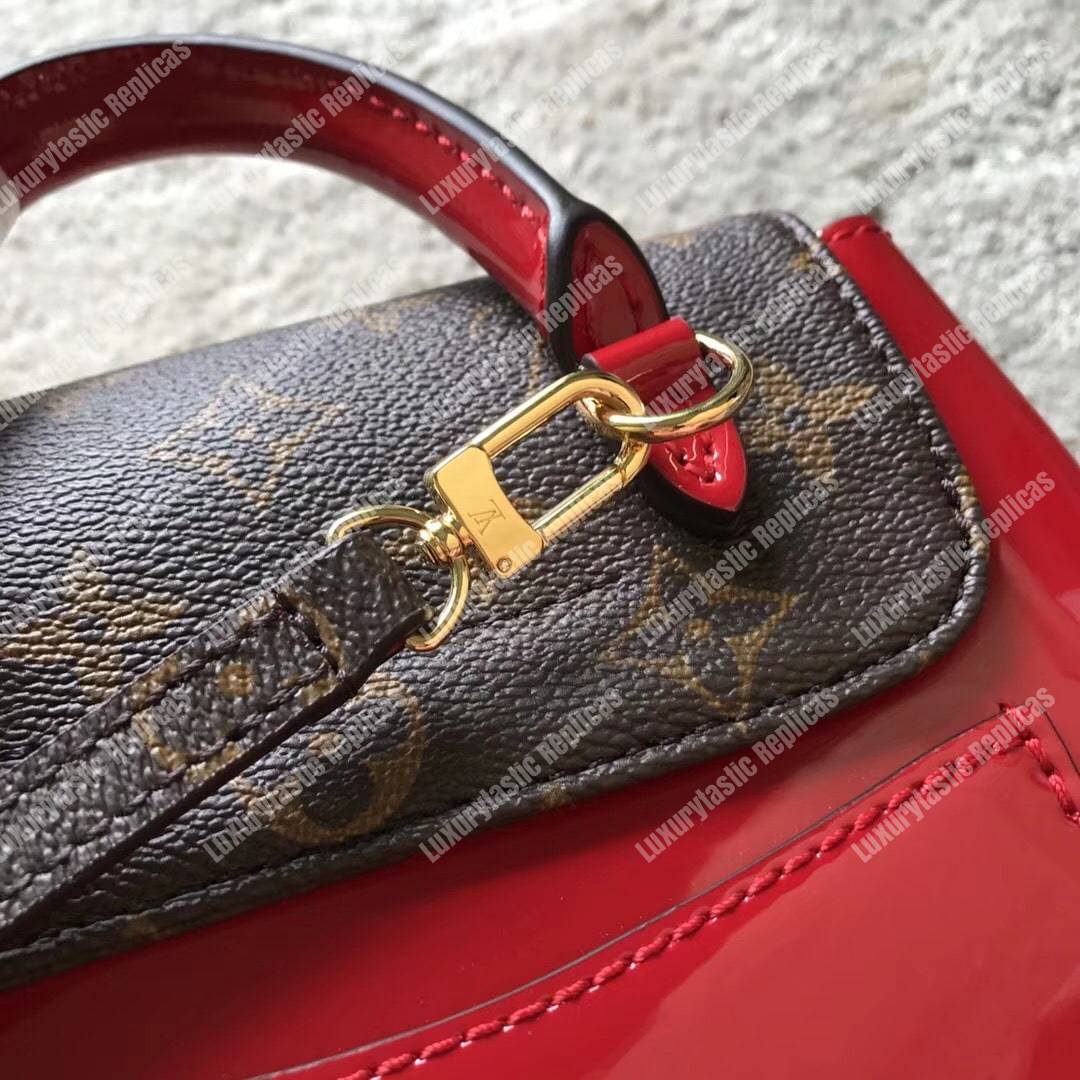 LV Hot Springs Backpack Patent Leather Red
