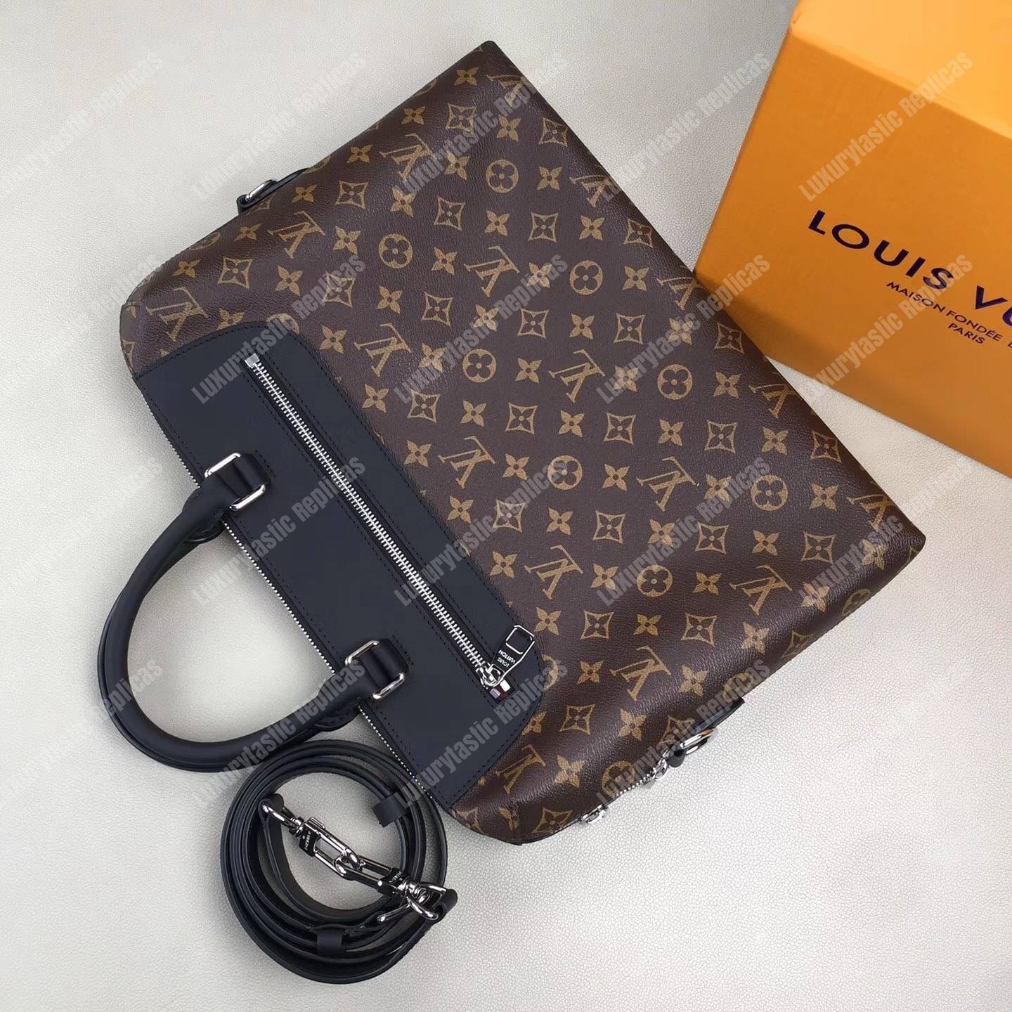 LV Porte-Documents Jour Monogram Macassar Canvas