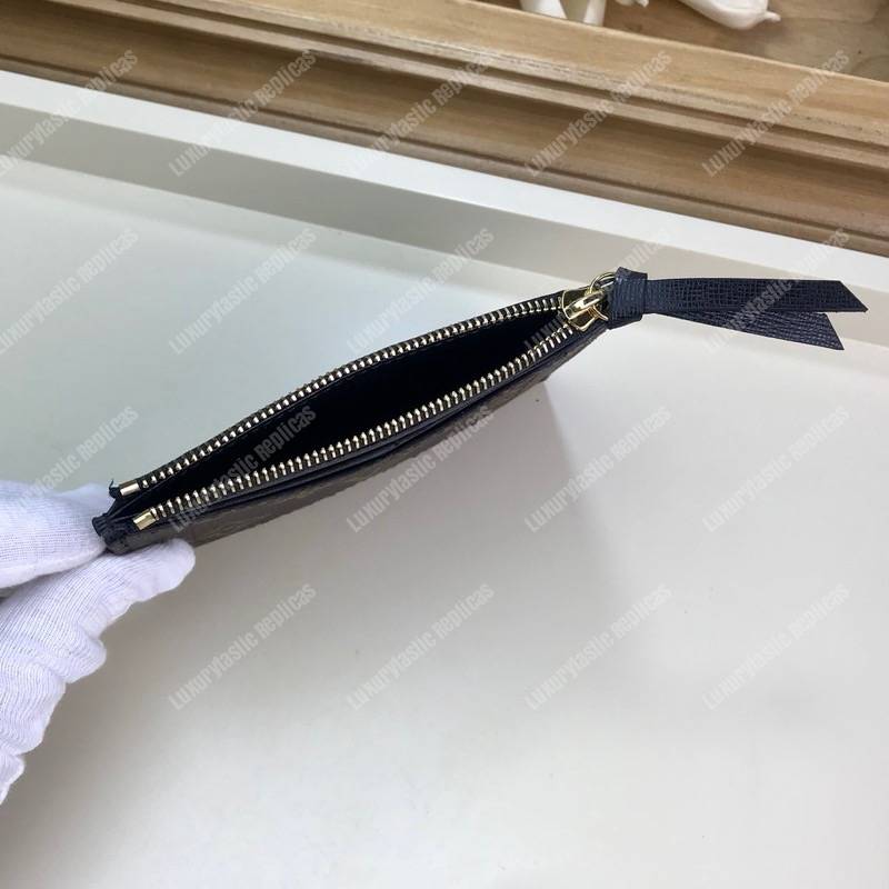 LV Zipped Card Holder Monogram Black