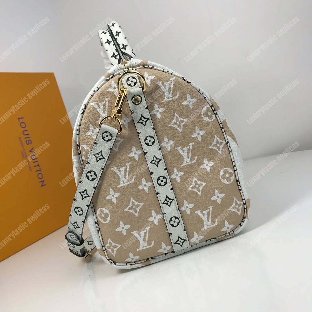 LV Speedy Bandouliere 30 Monogram Geant White