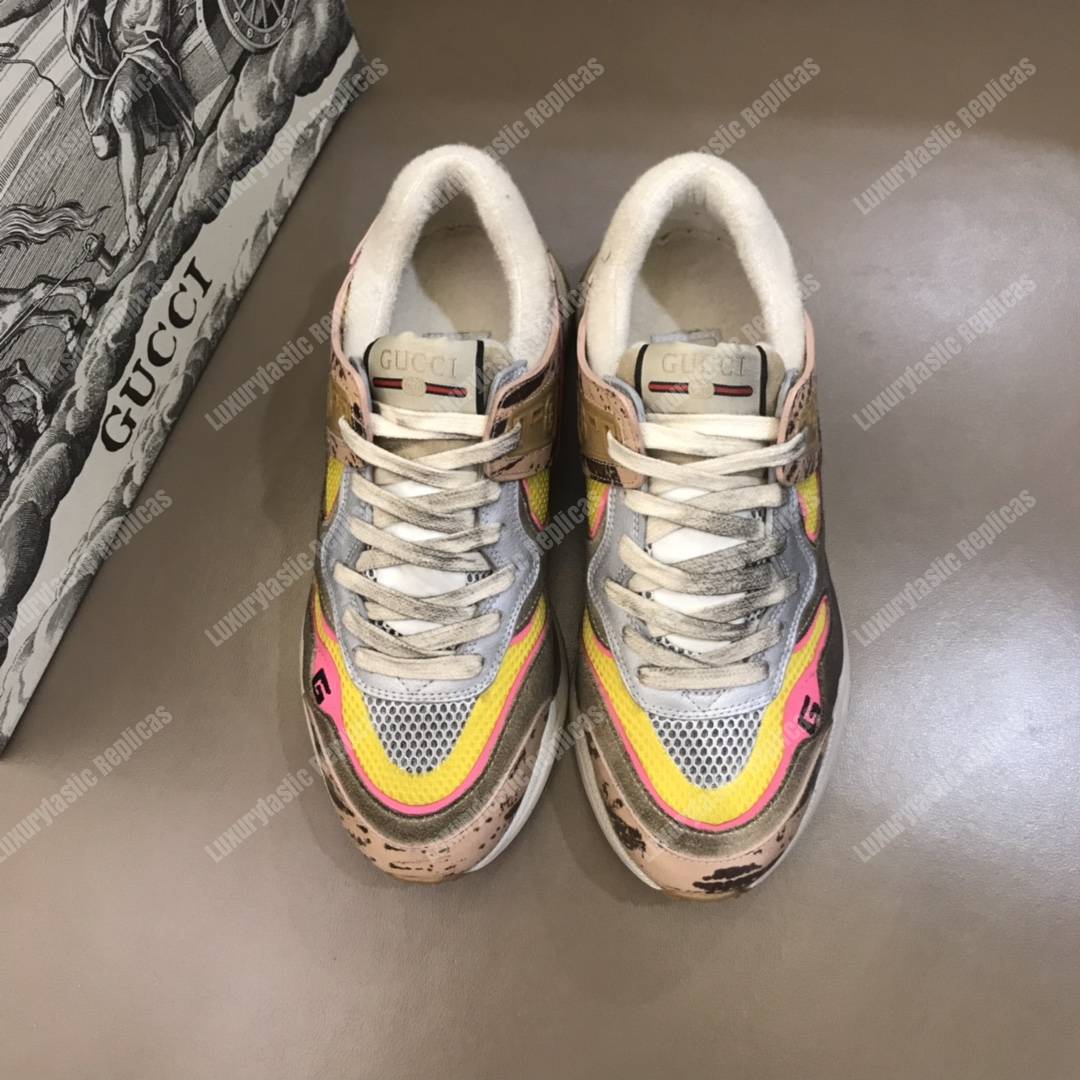 G*u*i ultrapace sneaker brown/pink lining