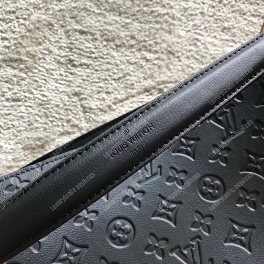 LV Melie Designer Monogram Leather Noir