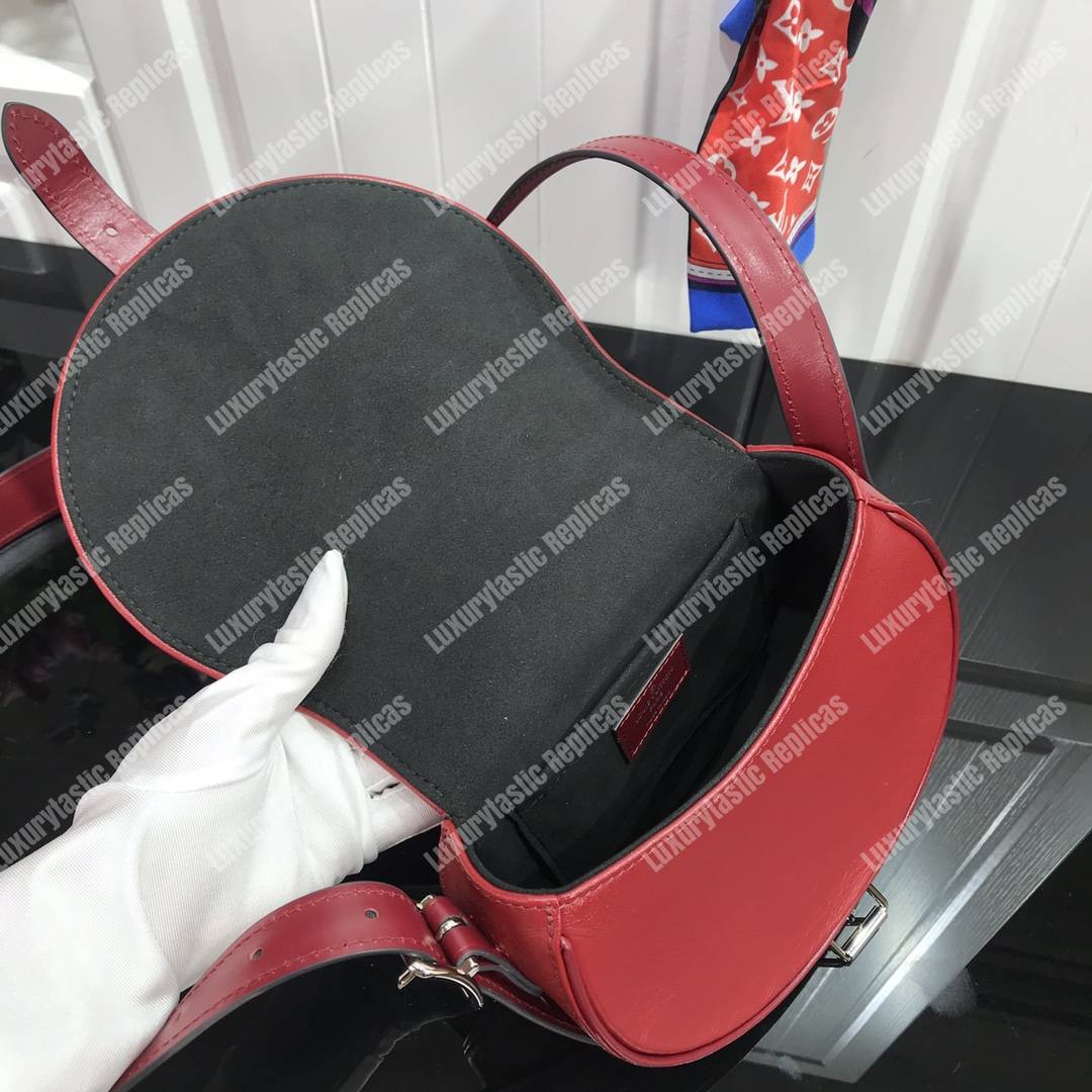 LV Tambourin Calf Leather Rouge