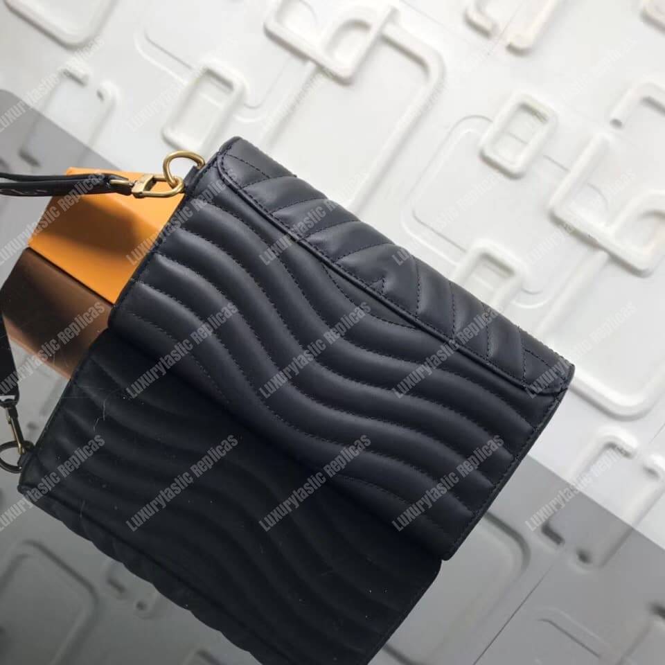 LV New Wave Long Wallet Black