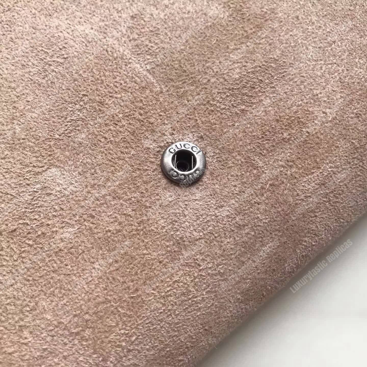 G*u*i dionysus suede mini chain bag taupe