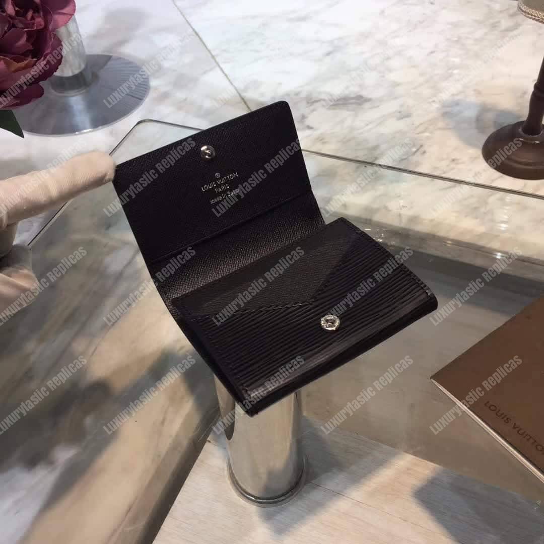 LV Enveloppe Carte De Visite Epi Leather Noir