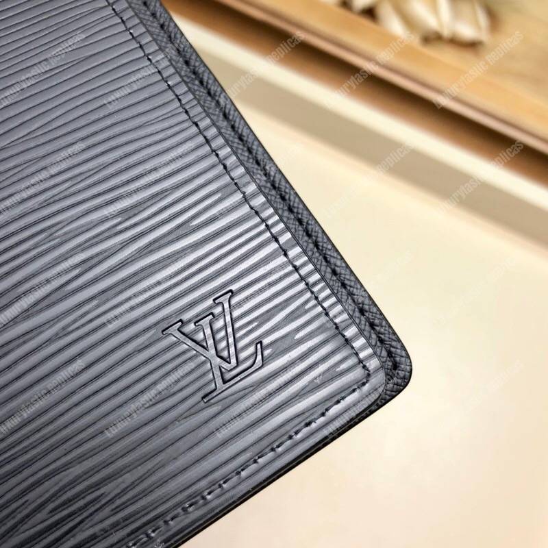 LV Brazza Wallet Epi Leather Noir