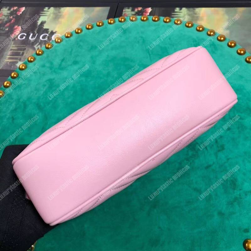 G*u*i gg marmont small matelassé shoulder bag pink