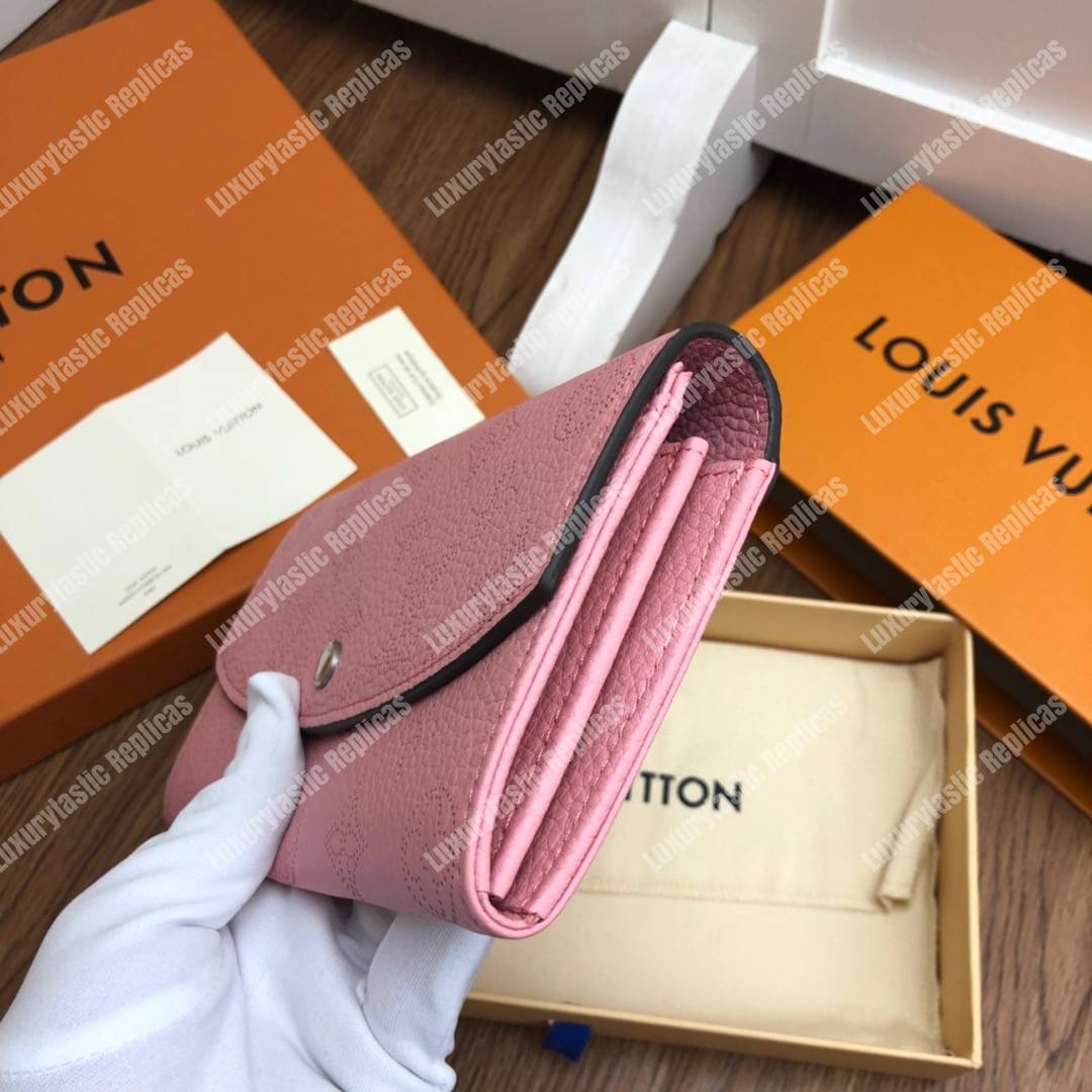 LV Iris Wallet Mahina Leather Magnolia