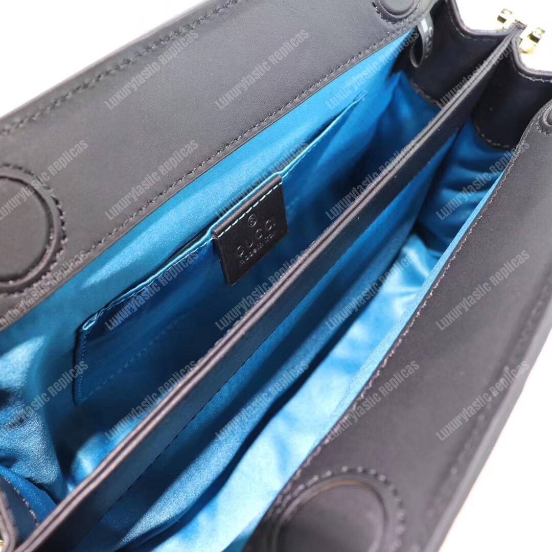 G*u*i ophidia suede small shoulder bag black