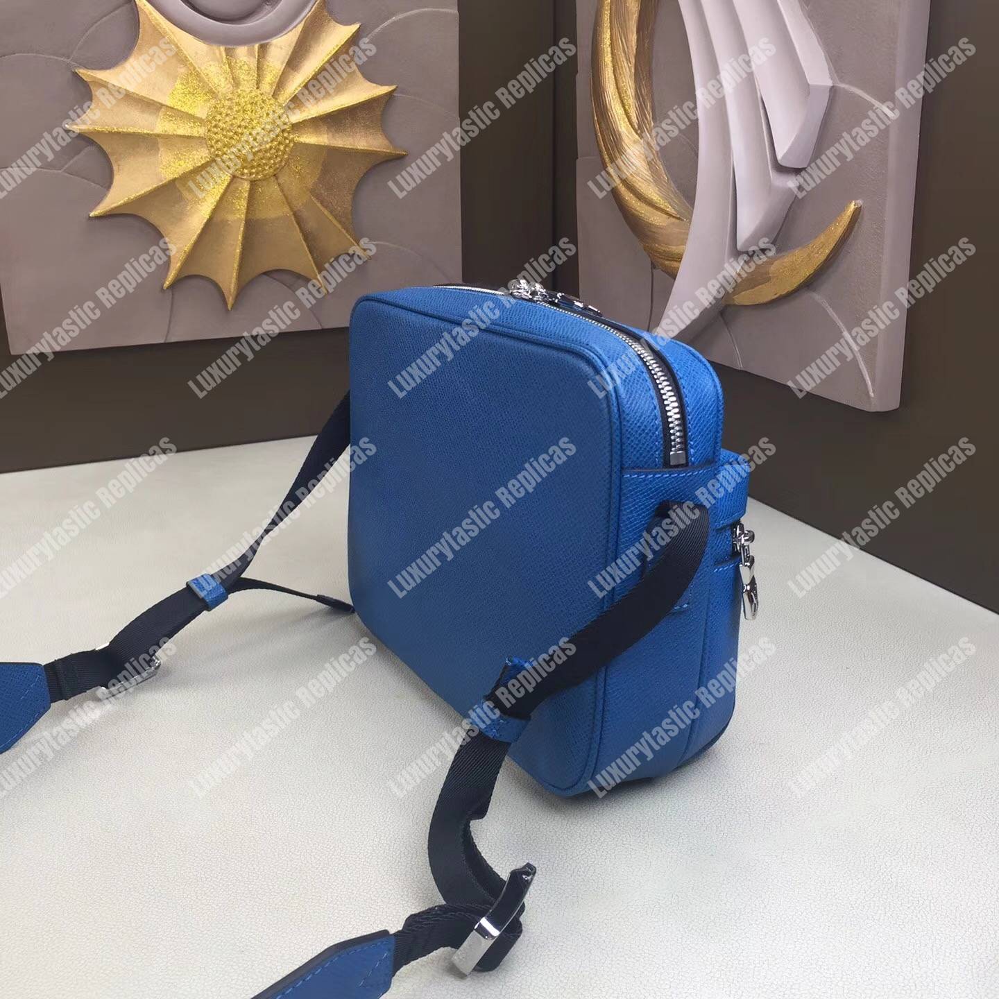 LV Outdoor Messenger PM Taiga Leather Cobalt