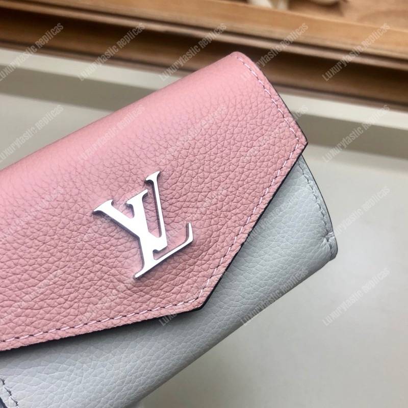 LV Lockmini Wallet Rose Ballet Blanc Maito Noir