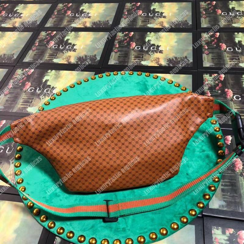 G*u*i G*u*i-dapper dan belt bag brown with ebony gg pattern