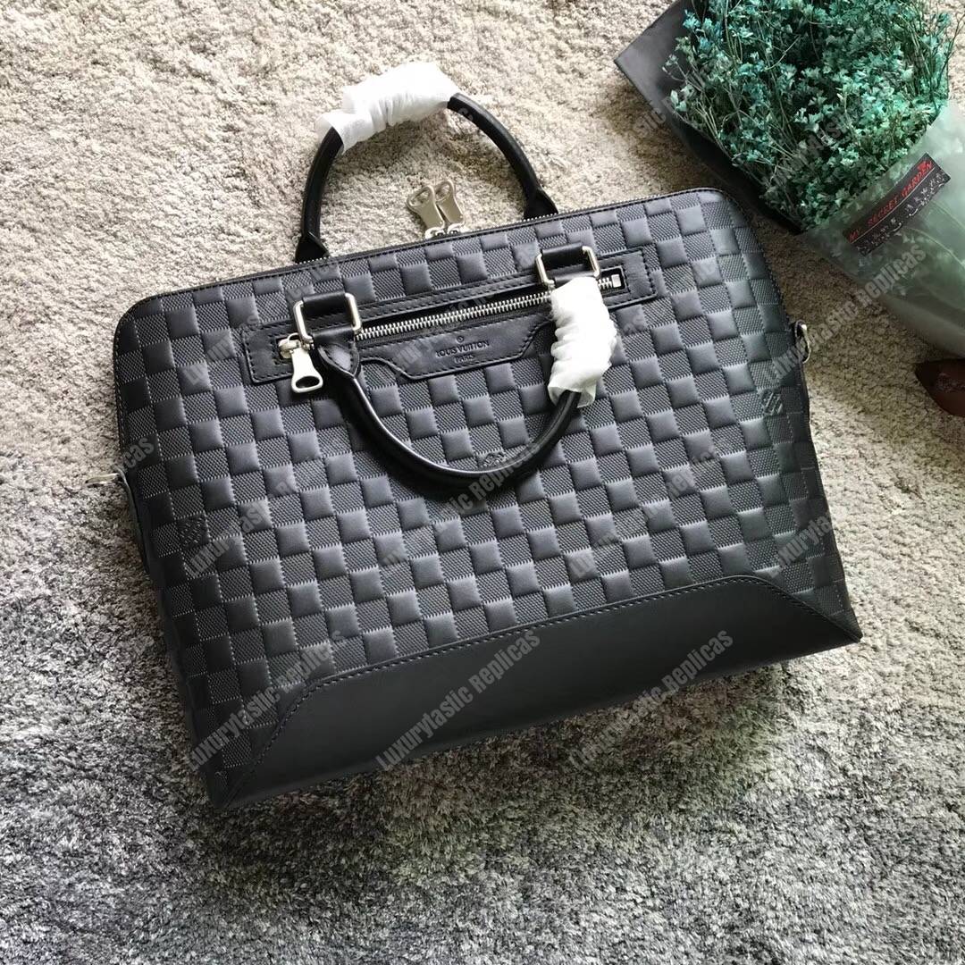LV Avenue Soft Briefcase Damier Infini Leather Onyx