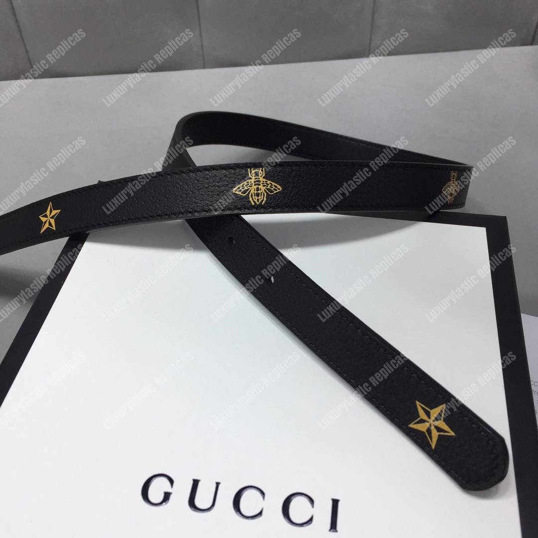 G*u*i belt with bees and stars print