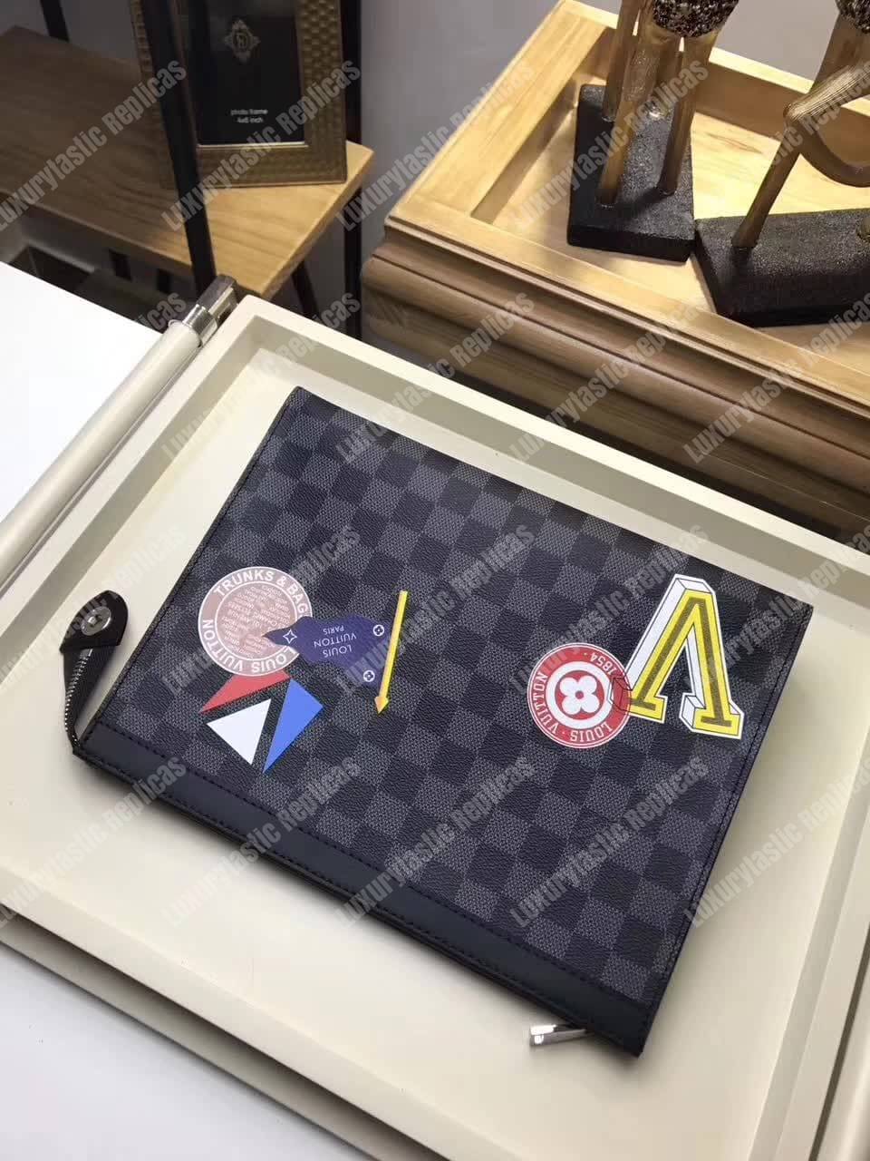 LV Pochette Voyage MM Damier Graphite Canvas 2017
